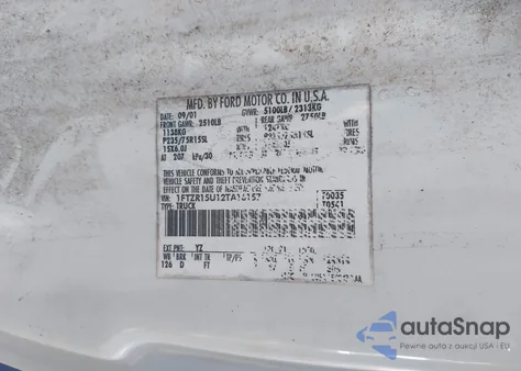 2002 Ford Ranger из США, поврежденный, VIN 1FTZR15U12TA16157